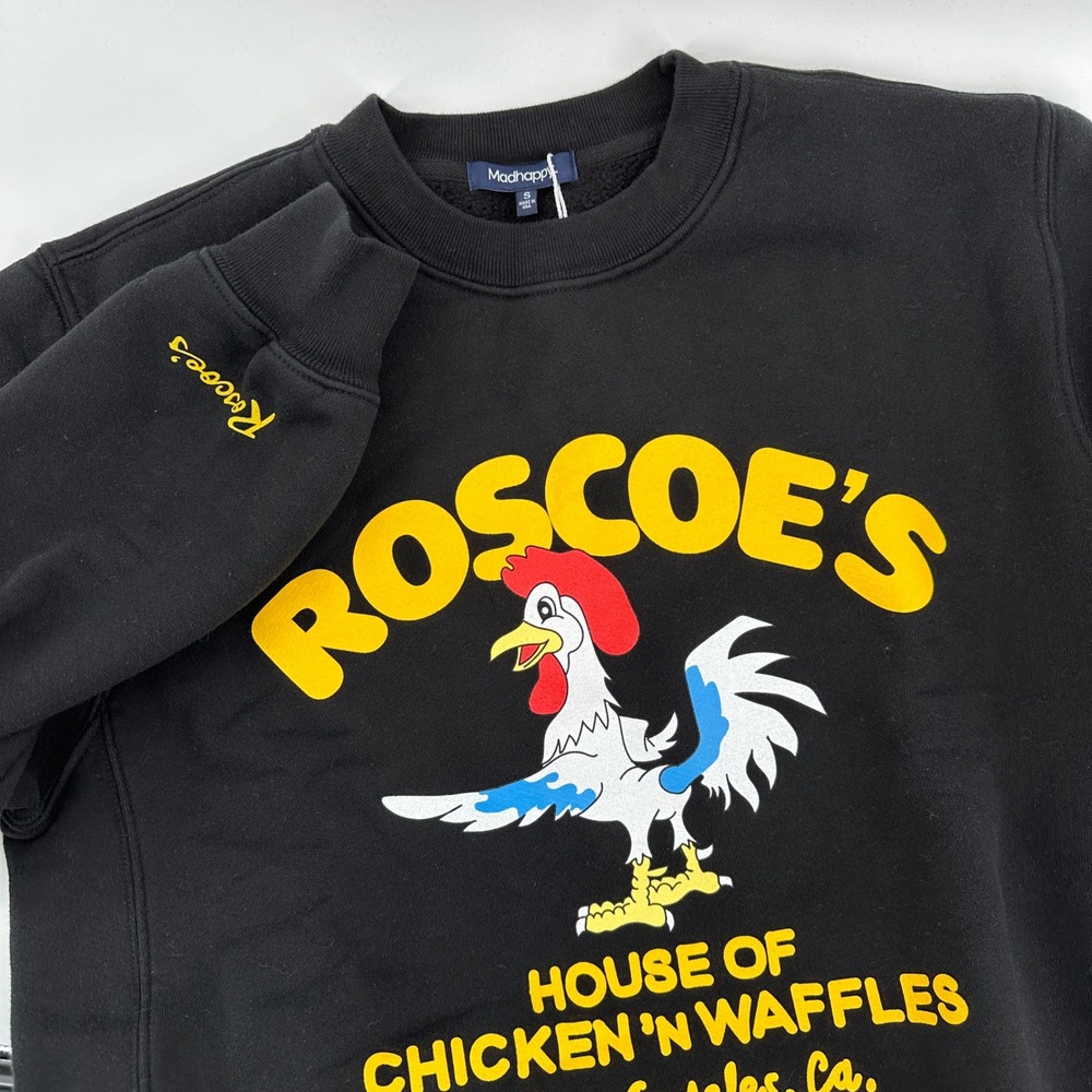 Madhappy Roscoe's House Of Chicken N Waffles Sweatshirt  Los Angeles Black Small